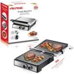 Electric Steak Machine 1400W | Double-Sided Non-Stick Grill with Temperature Regulator & Oil Drain Pan
