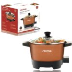 2-in-1 Electric Hot Pot 650W with Steaming Rack
