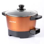 2-in-1 Electric Hot Pot 650W with Steaming Rack - Image 2