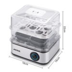 2-Layer Electric Egg Boiler & Steamer with Overheat Protection - Image 5