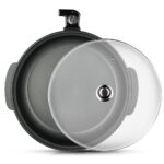 Electric Pizza Pan | Non-Stick Multi-Cooker with Glass Lid & Knob Control - Image 2