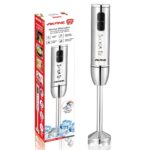 Hand Blender 1600W | Stainless Steel | 4-Blade | Removable Shaft | Anti-Splash | Crush Ice