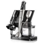 Hand Blender Set – 4-Blade Immersion Blender with 500ml Chopper, 700ml Measuring Cup, Stainless Steel Whisk & Countertop Storage Stand - Image 2