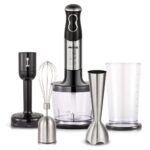 Hand Blender Set – 4-Blade Immersion Blender with 500ml Chopper, 700ml Measuring Cup, Stainless Steel Whisk & Countertop Storage Stand - Image 4