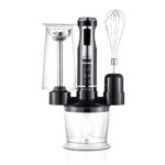 4-in-1 Hand Blender Set – 5-Speed Dial, 4-Blade Immersion Blender with 500ml Chopper, 700ml Measuring Cup, Whisk & Countertop Stand - Image 5