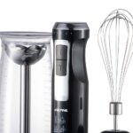 4-in-1 Hand Blender Set – 5-Speed Dial, 4-Blade Immersion Blender with 500ml Chopper, 700ml Measuring Cup, Whisk & Countertop Stand - Image 4