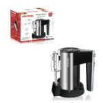 Hand Mixer | 5 Speeds + Turbo | 2 Beaters + 2 Dough Hooks | Stainless Steel with Stand