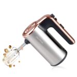 Hand Mixer – 5-Speed + Turbo, Rose Gold Premium Design, 2 Beaters & 2 Dough Hooks, Big Power Performance for Baking & Whipping - Image 3