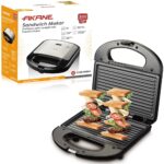 Sandwich Maker – Non-Stick Grill Plates, Double-Sided Uniform Heating, Dual LED Indicator Lights, Easy to Clean